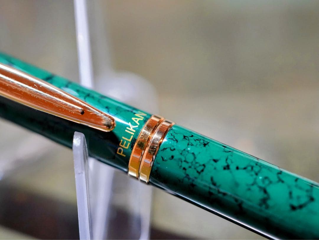 ペリカン　ボールペン　希少　マーブル　検　スーべレーン　緑　手帳用　高級