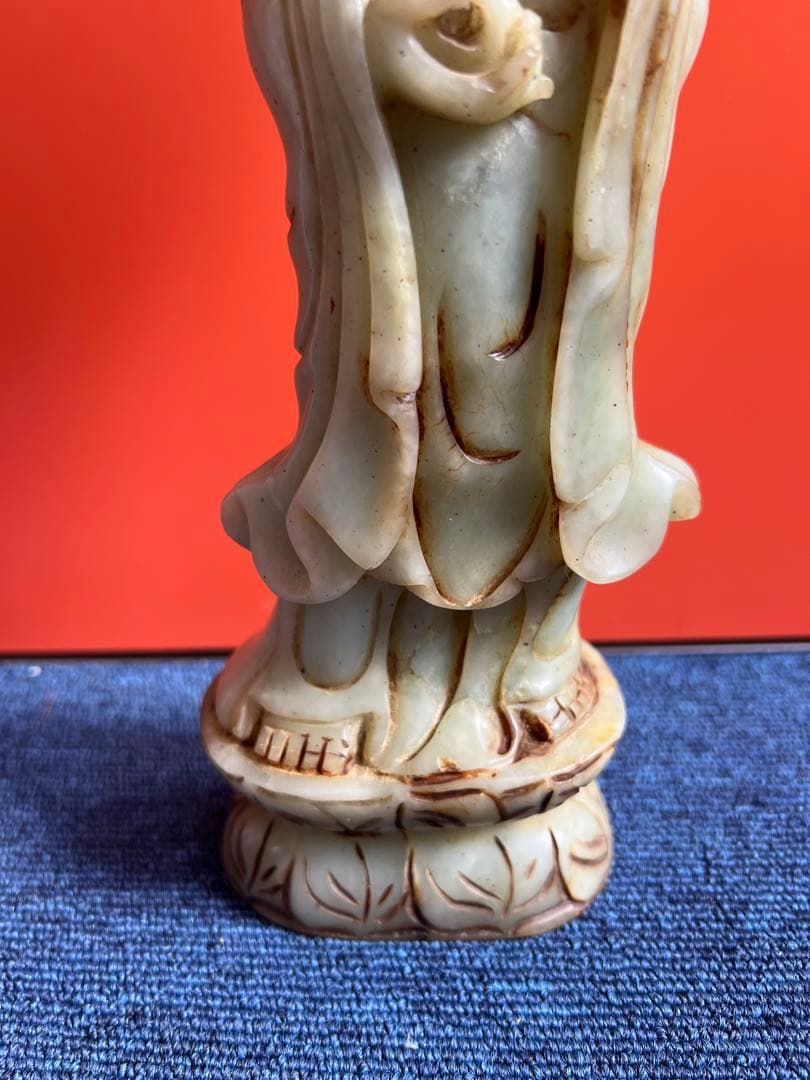 1293 特上彫 如意観音 観音菩薩 開運厄除 仏教美術 仏像 置物 彫刻工芸品