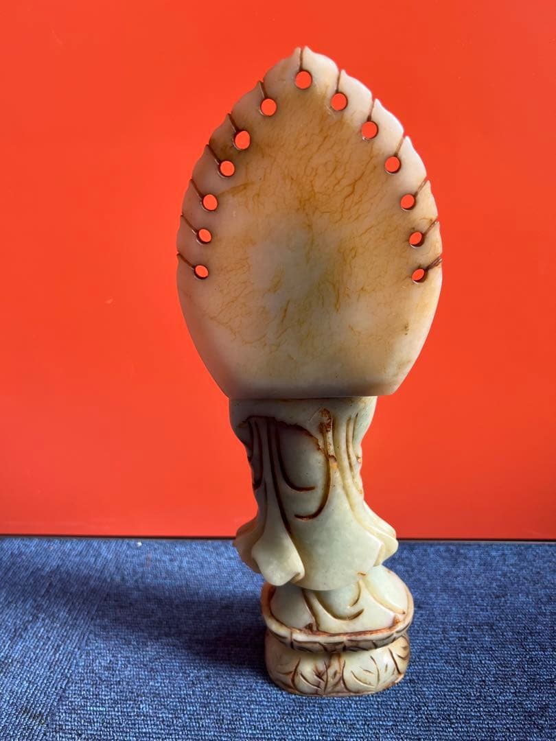 1293 特上彫 如意観音 観音菩薩 開運厄除 仏教美術 仏像 置物 彫刻工芸品