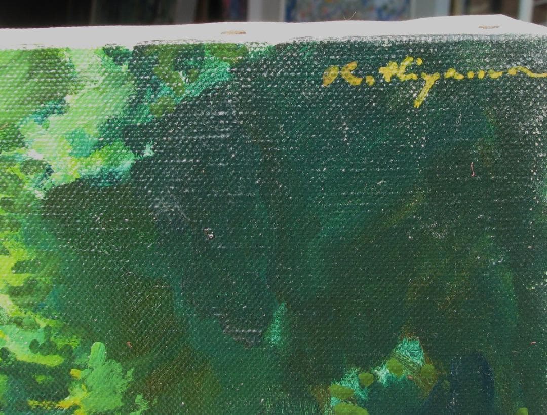 ☆決算☆スペインの光と影,檜山健三,昼下がりのテラス風景,3号油彩,芸大小磯教室