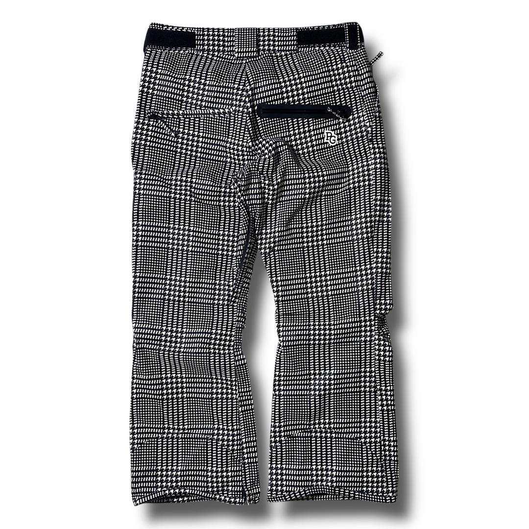 4 定価4万 パーリーゲイツ 千鳥格子柄 スノーウエア パンツ スノボ ロゴ