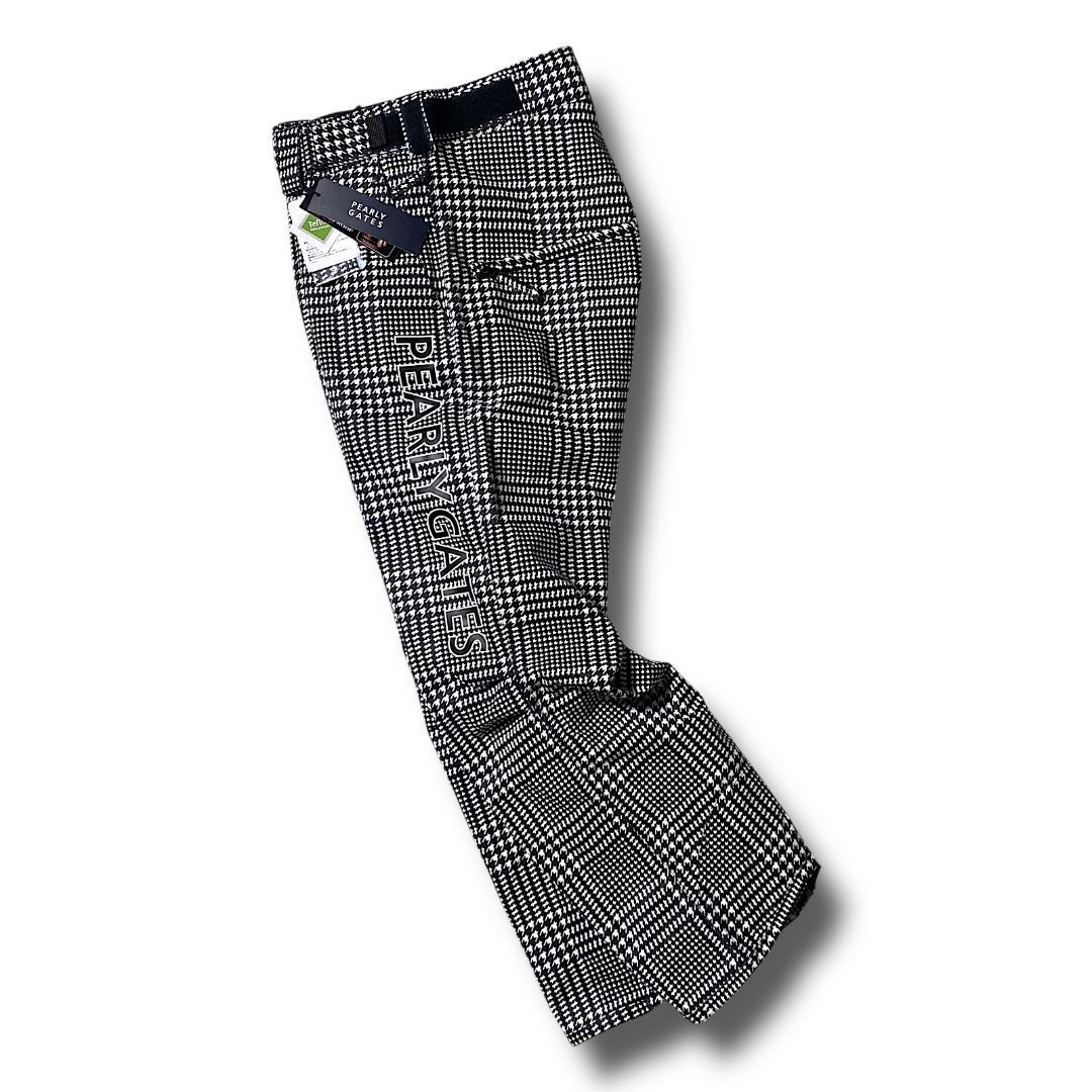 4 定価4万 パーリーゲイツ 千鳥格子柄 スノーウエア パンツ スノボ ロゴ