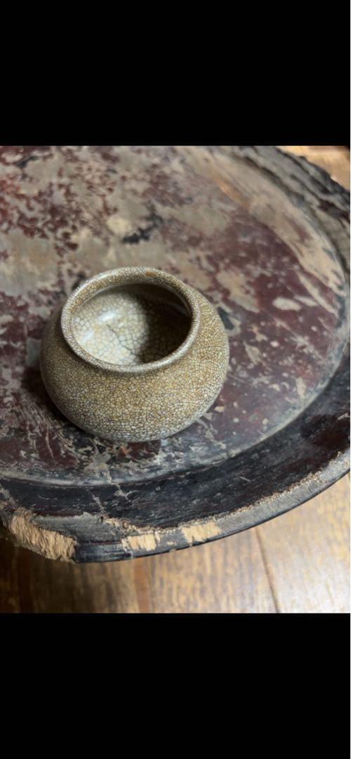 李朝 白磁小壺 丸壺 (塩笥盃)