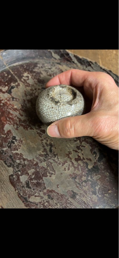 李朝 白磁小壺 丸壺 (塩笥盃)