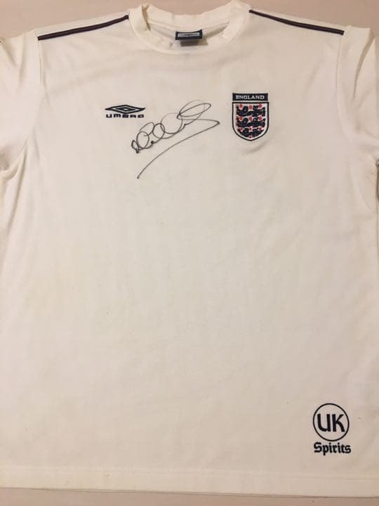世界1枚！2002年日韓W杯イングランド選手サイン入り レプリカユニフォーム
