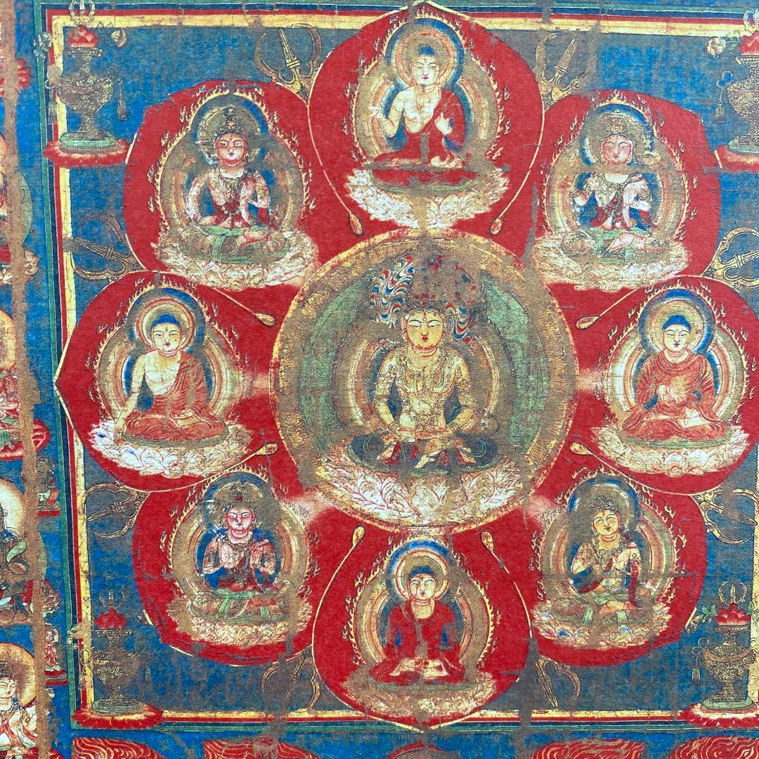 美品 掛け軸 東大寺 国宝 両界曼茶羅図 双幅 仏教美術 印刷