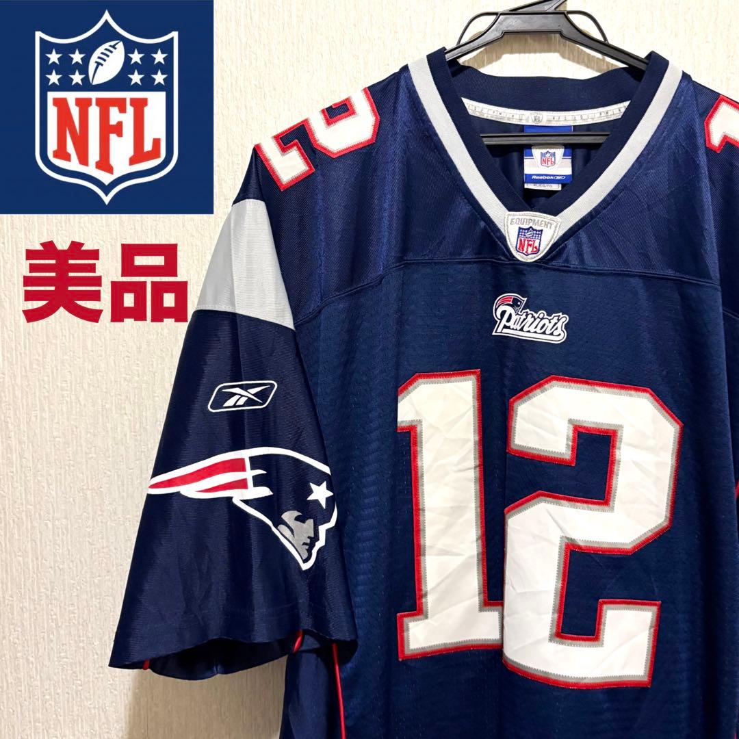 【美品】刺繍　NFL トムブレイディ ペイトリオッツ ユニフォーム　リーボック