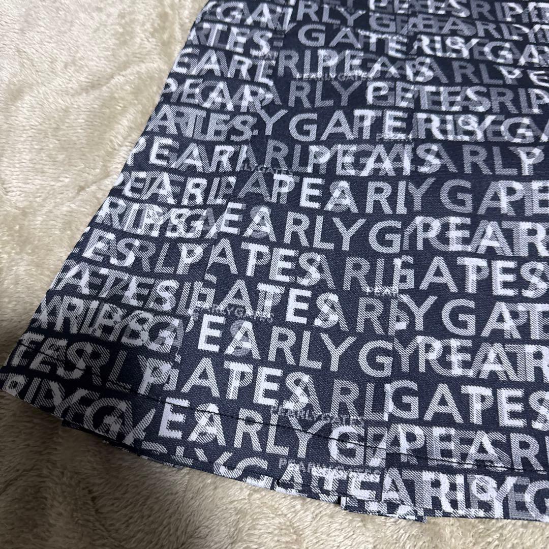 PEARLY GATES ロゴプリント プリーツスカート