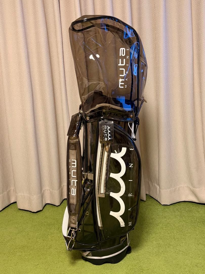 MUTA marin スタンド キャディバッグ ブラウン/クリア スケルトン