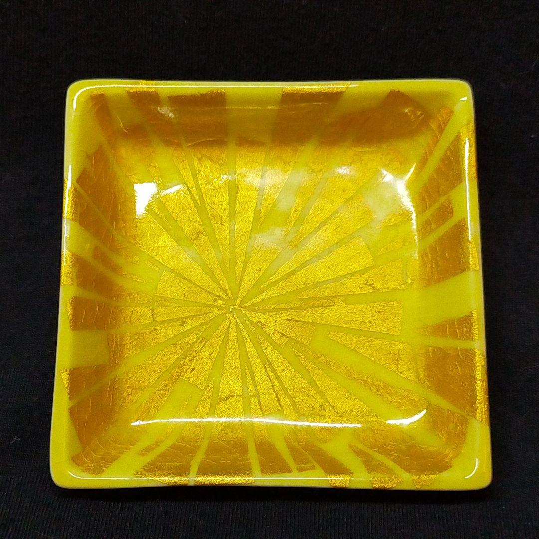 【小野珀子】釉裏金彩 茶碗 茶入 小皿