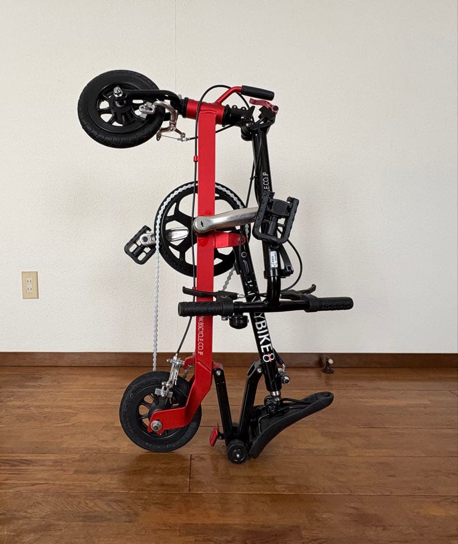 折り畳み自転車 ブリヂストン HANDY BIKE8 レッド/ブラック