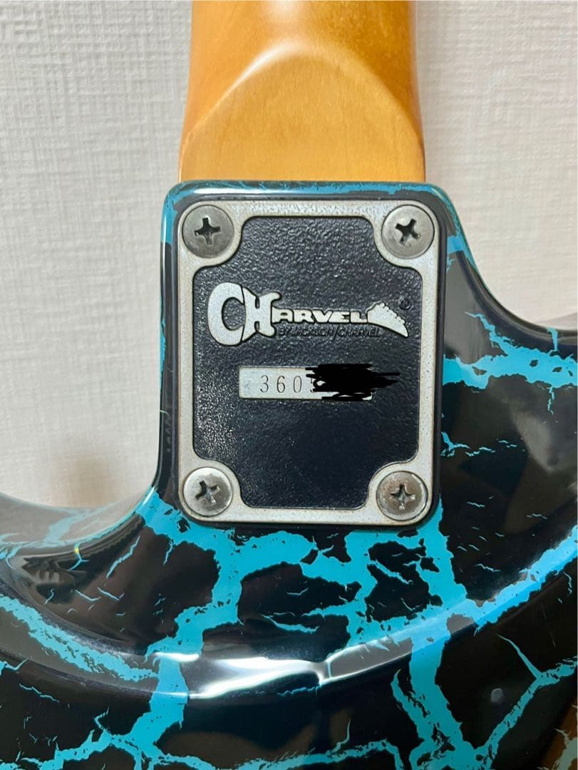 Charvel ディンキー　ブルークラックル　シャークインレイ　フロイドローズ