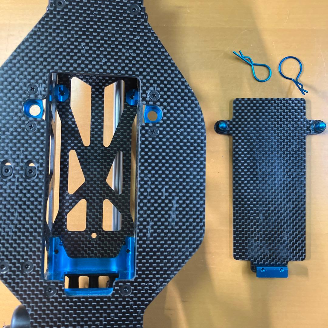 【レア】タミヤ ラジコン DF03 カーボンシャーシ　前後ギアボックス付き