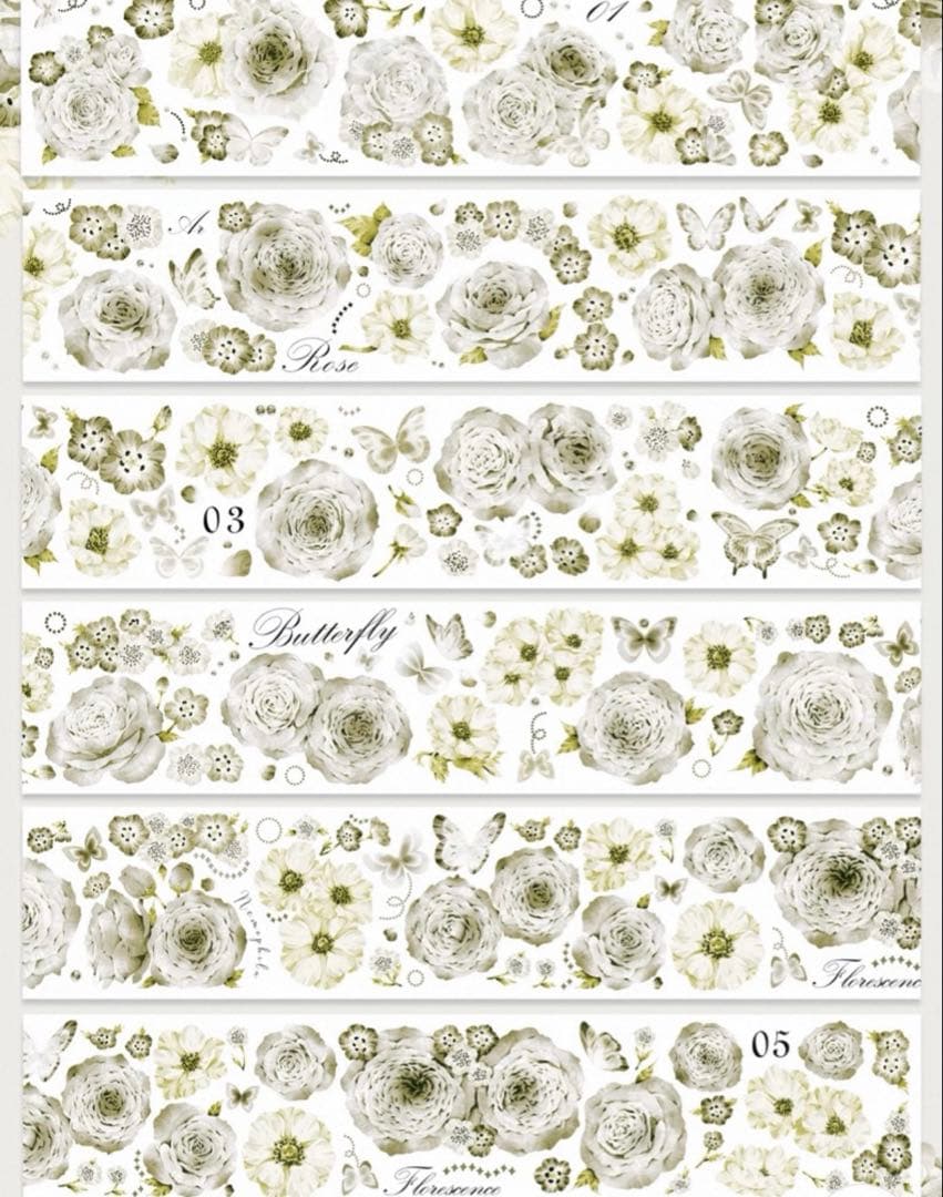 ⭐️SALE⭐️ 林野间《青玫瑰》海外マスキングテープ　マステ 【2462】