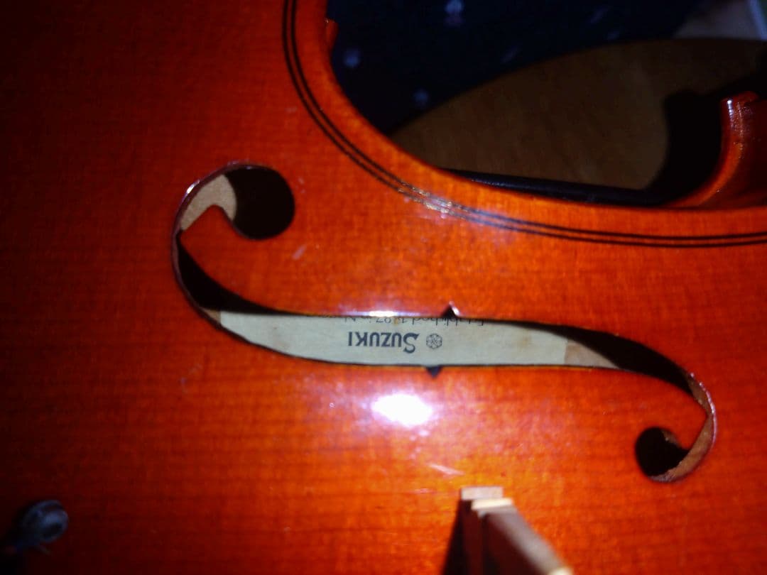 バイオリン SUZUKI スズキ 220 1/4 弓＆肩当て付き