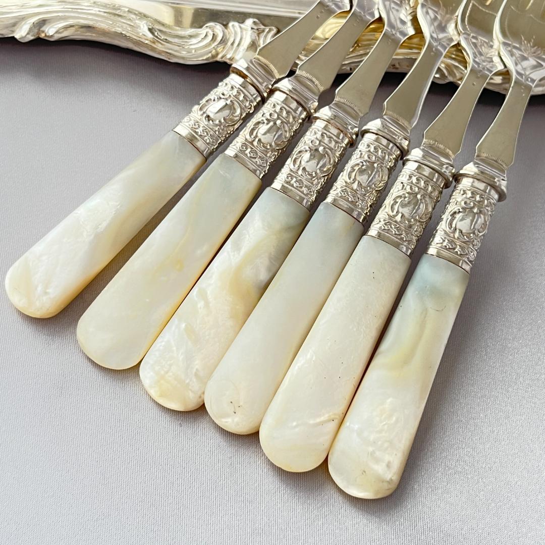 【Saunders & Shepherd】【白蝶貝】カトラリーセット