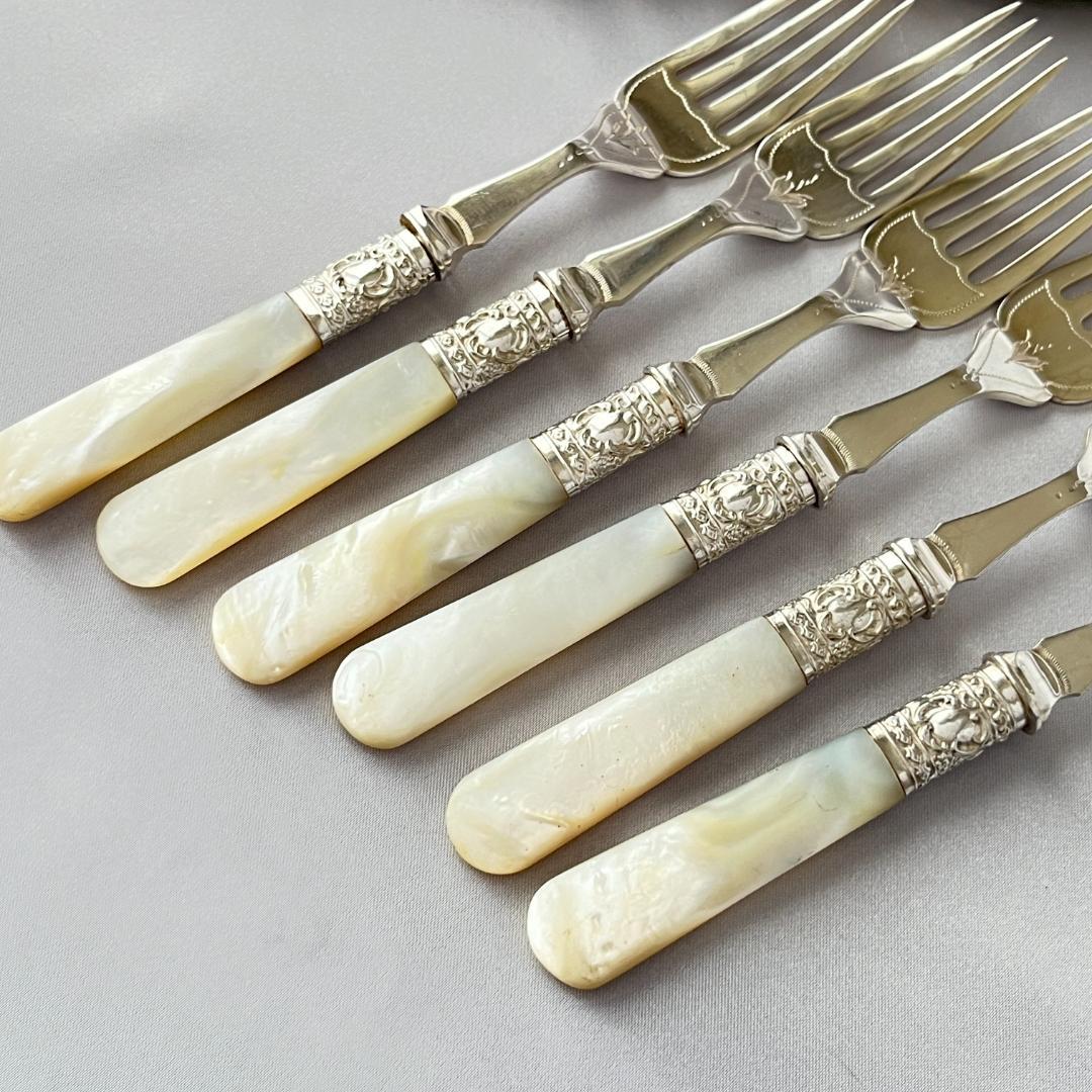 【Saunders & Shepherd】【白蝶貝】カトラリーセット