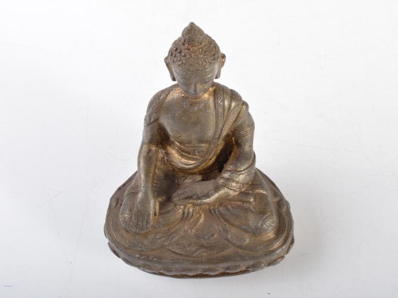 仏教美術　古銅塗金　チベット仏　仏像　C　R4615