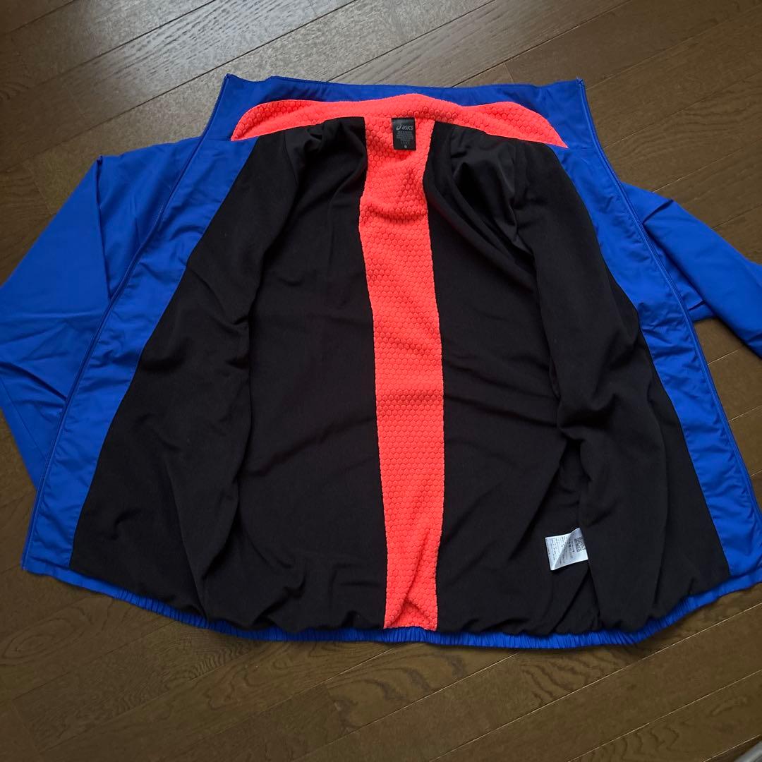 アシックス ウインドブレーカー 上下セット　メンズ　裏トリコット　セット販売です