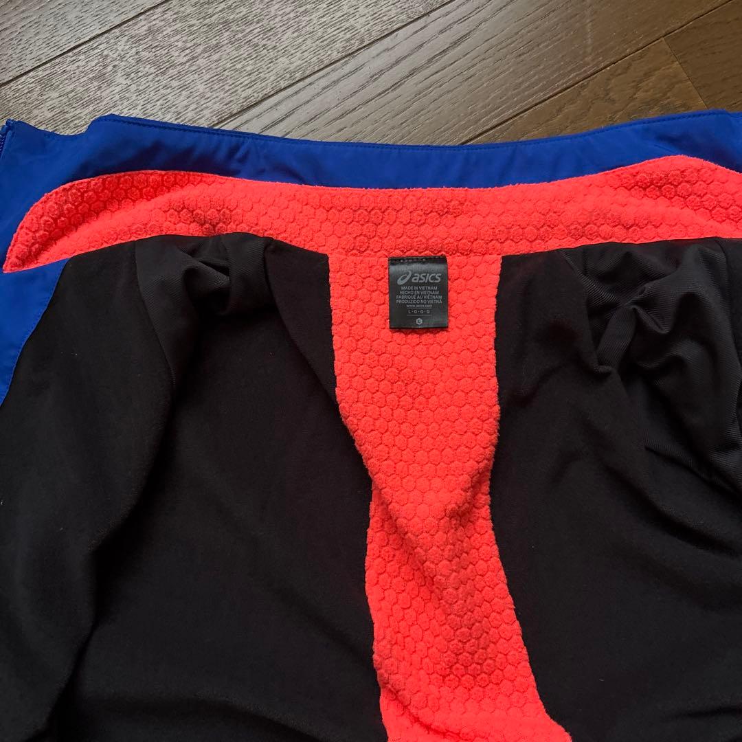 アシックス ウインドブレーカー 上下セット　メンズ　裏トリコット　セット販売です