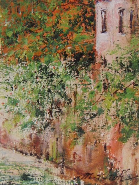 井藤雅博、ブルージュの運河、希少な画集より、新品高級額・額装付