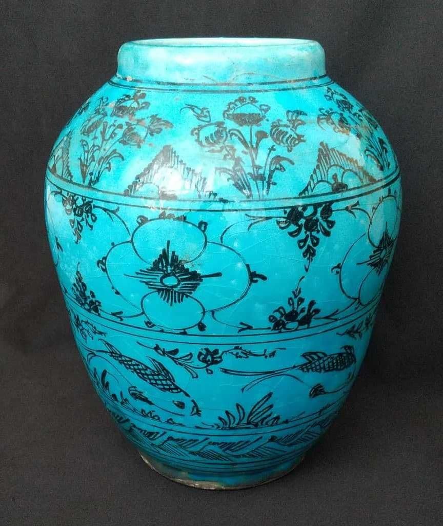 ペルシャ  花瓶  翡翠  綺麗  貴重  骨董  茶道具