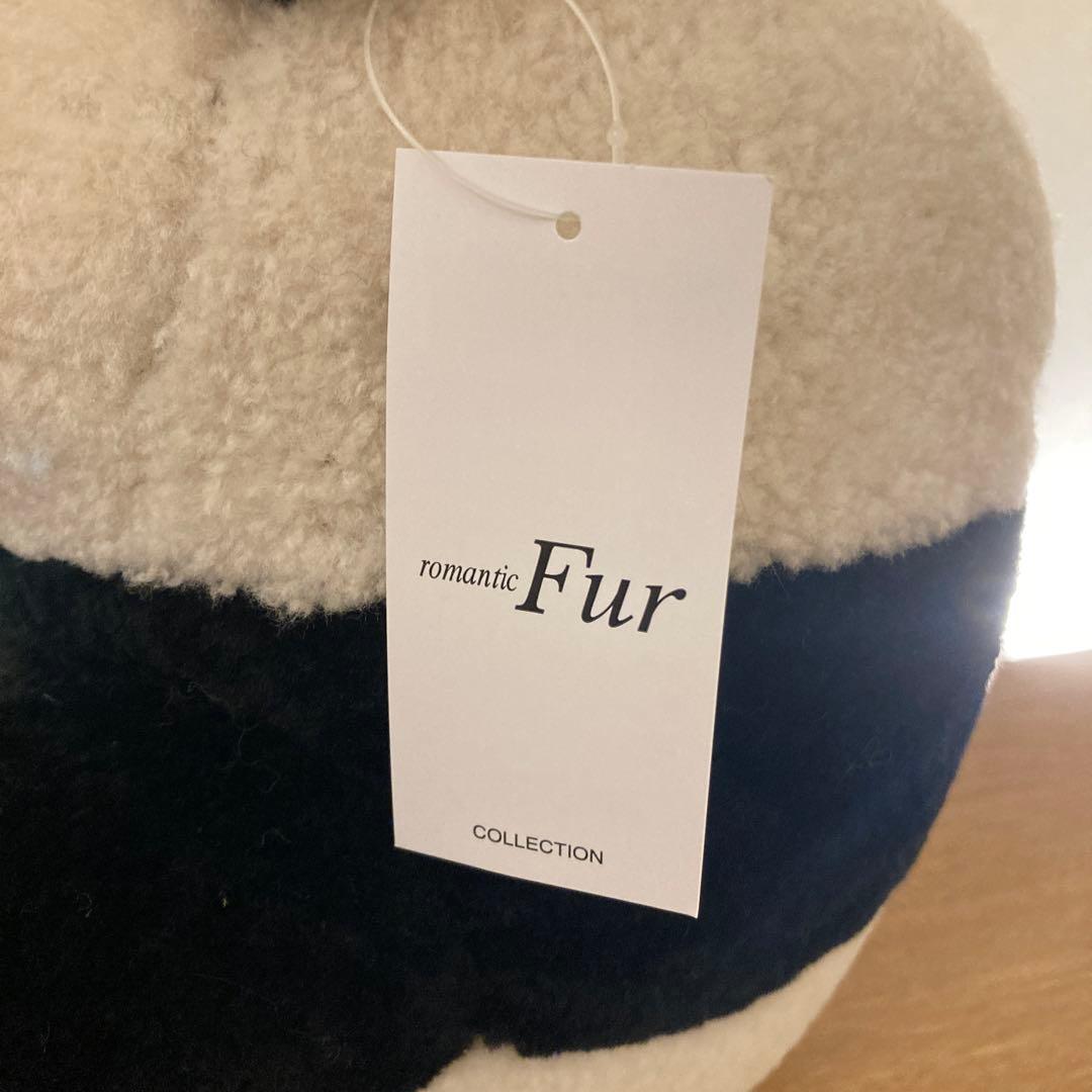 ★稀少《羊革・ベビーラム》パンダ親子セット上質毛皮素材　一点物