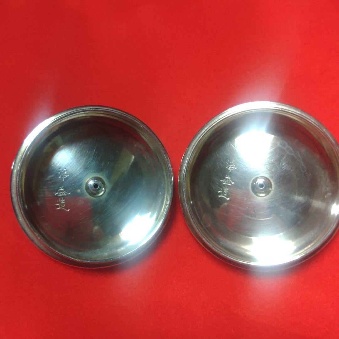 茶道具　中川浄益　南鐐昔形酒次　松毬堂葉毛彫　純銀　遺品整理-sim1