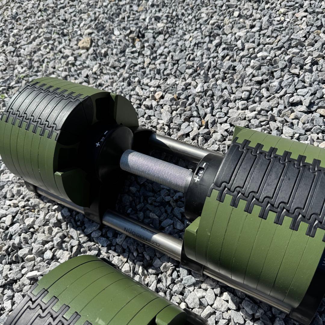 ①フレックスベル 32kg 可変式ダンベル カーキ