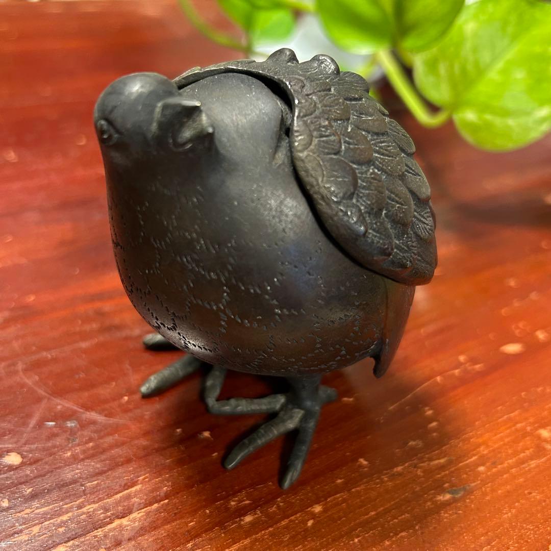 鶉の香炉　アンティーク　骨董