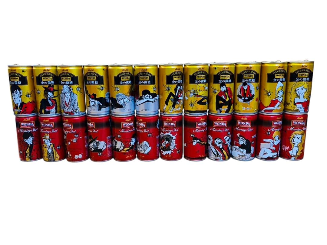 ルパン三世フィギュア ③、CD④、1番くじグッズ、WONDA空缶24点まとめ売り