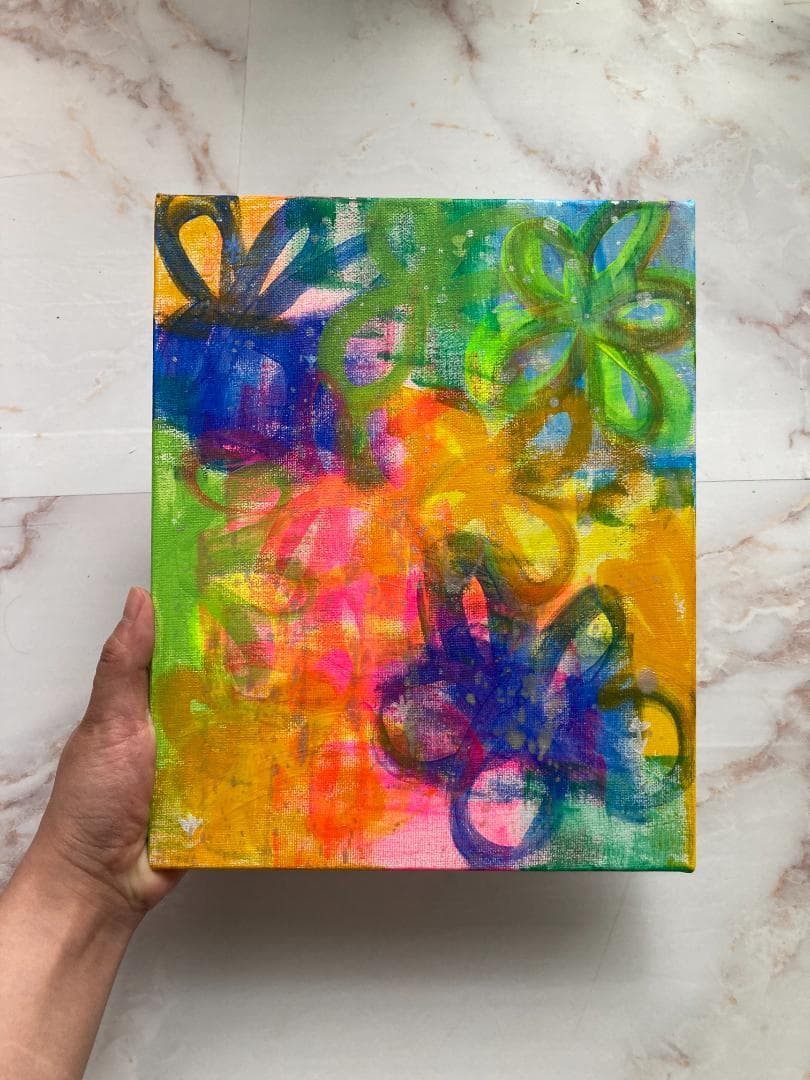 RENA F3サイズ　原画　絵 アート 抽象画 アートボード　キャンバス