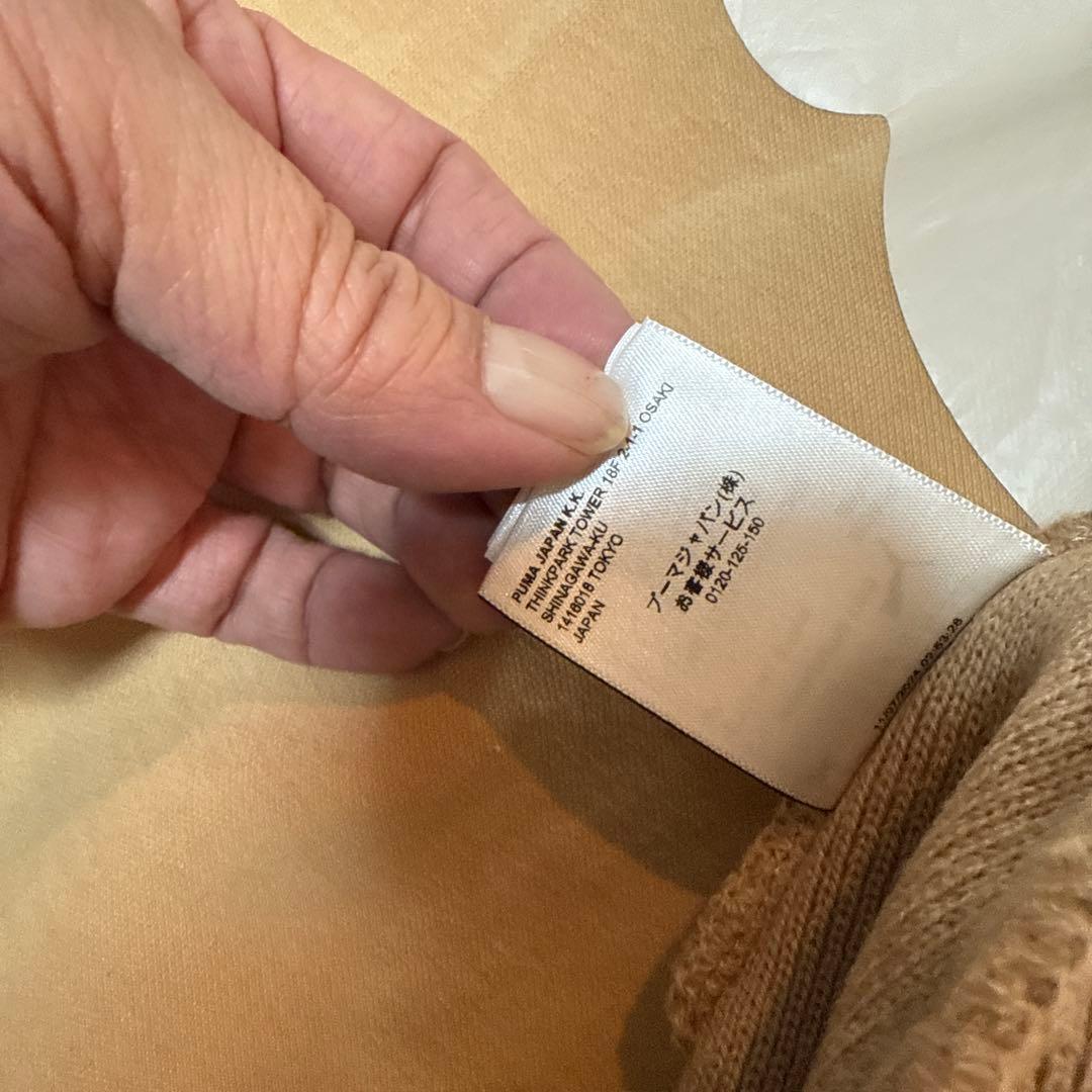 ゴルフ　renoma ✖️PUMA コラボ　ベージュ パーカー ニット帽 セット