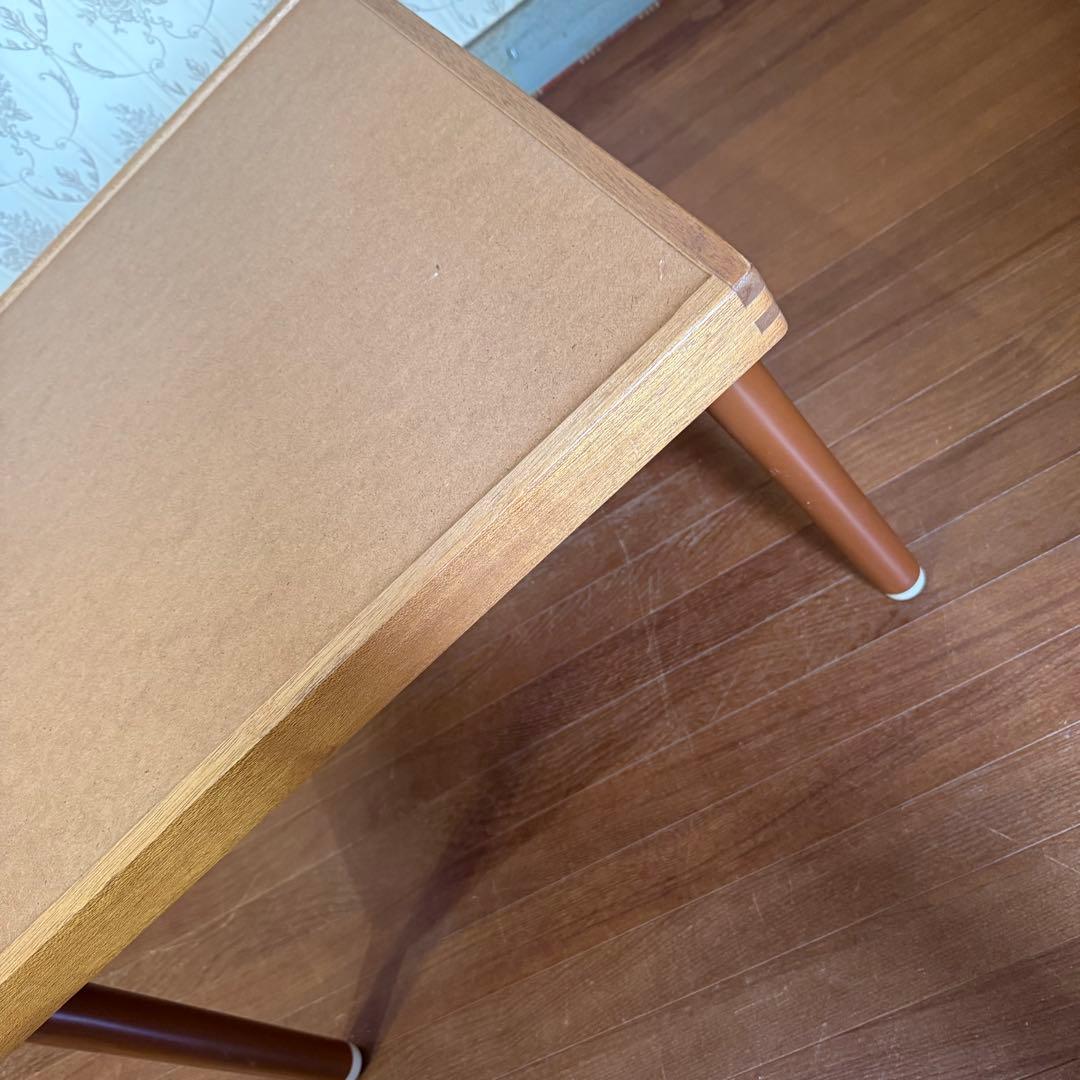 当時物 昭和 レトロ HITACHI 赤外線 こたつ 木製 座卓 ブラウン