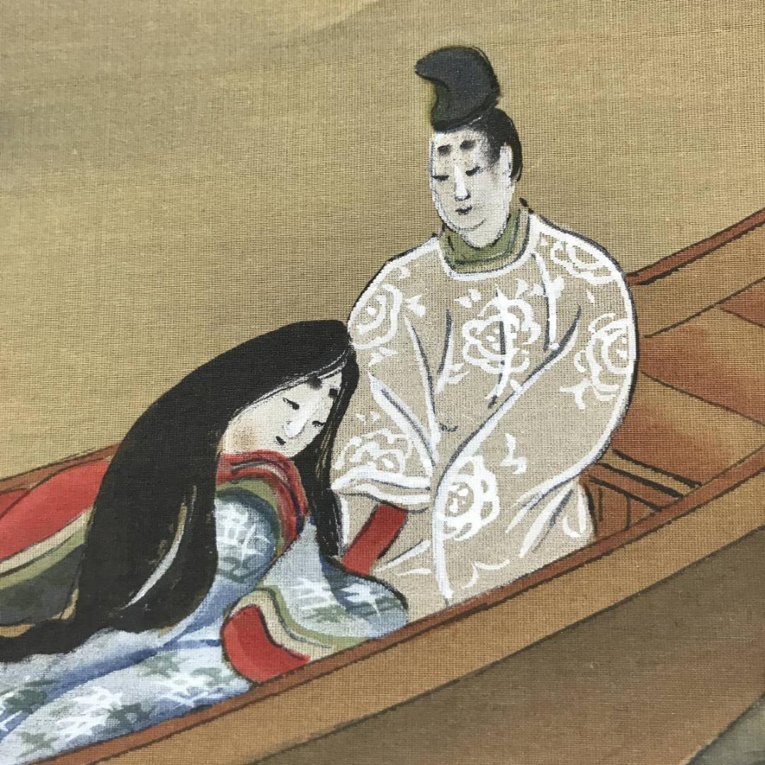 【真作】土佐光文/人物図/三幅/宮中図/掛軸/名家伝来/AC-21