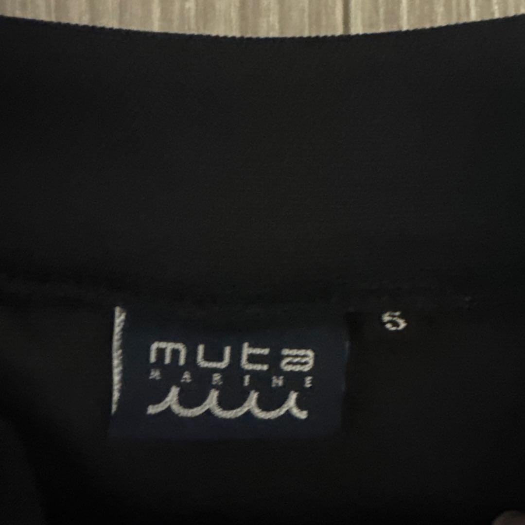 muta MARINE ムータ マリン ヘムリブ モックネック長袖 ブラック M