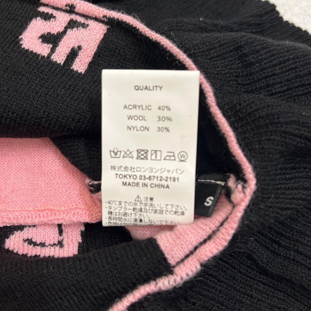 SY32 ニットスカート ピンク/黒