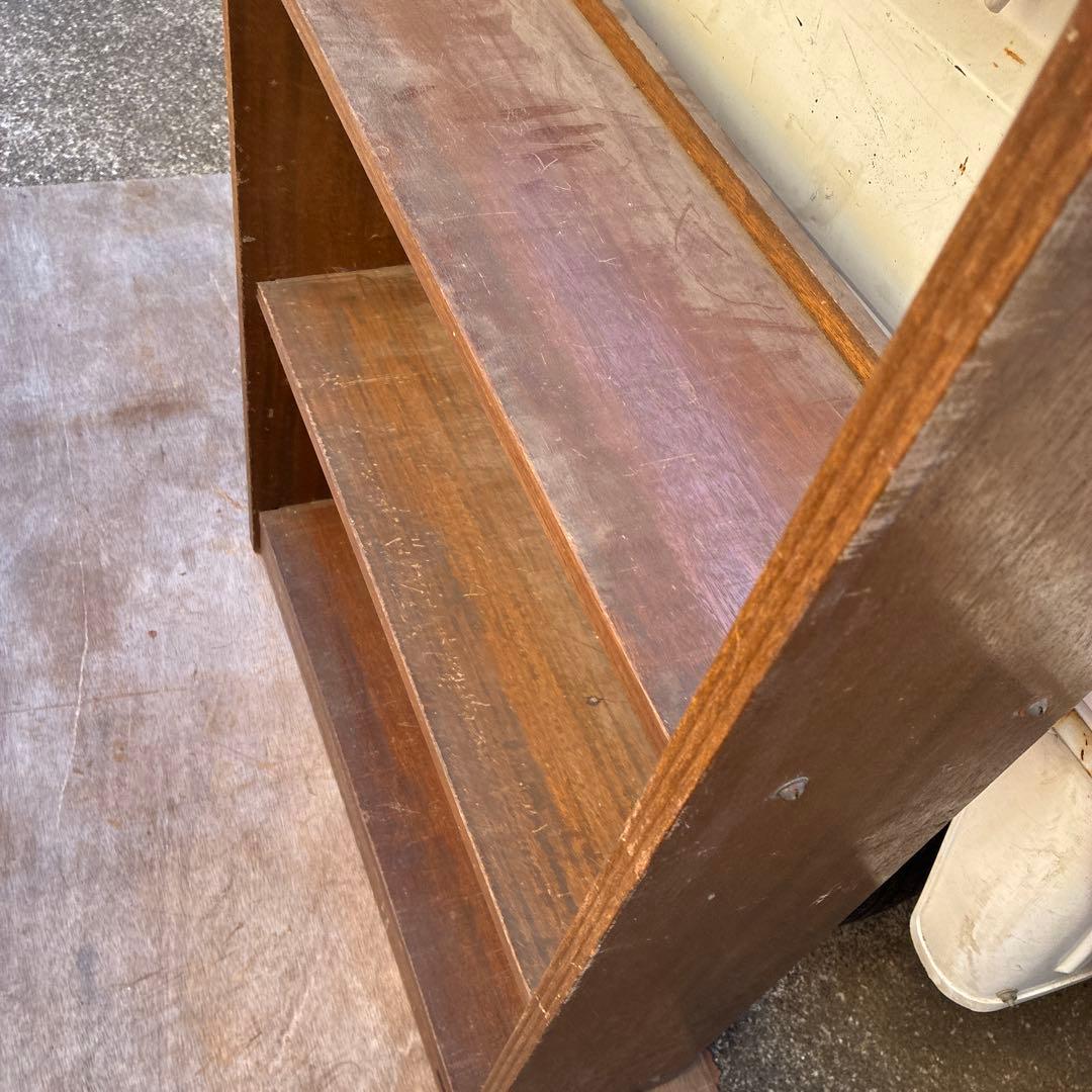 ヴィンテージレトロ　書棚　本棚　シェルフ　古家具　古道具　マイナスネジ6段172