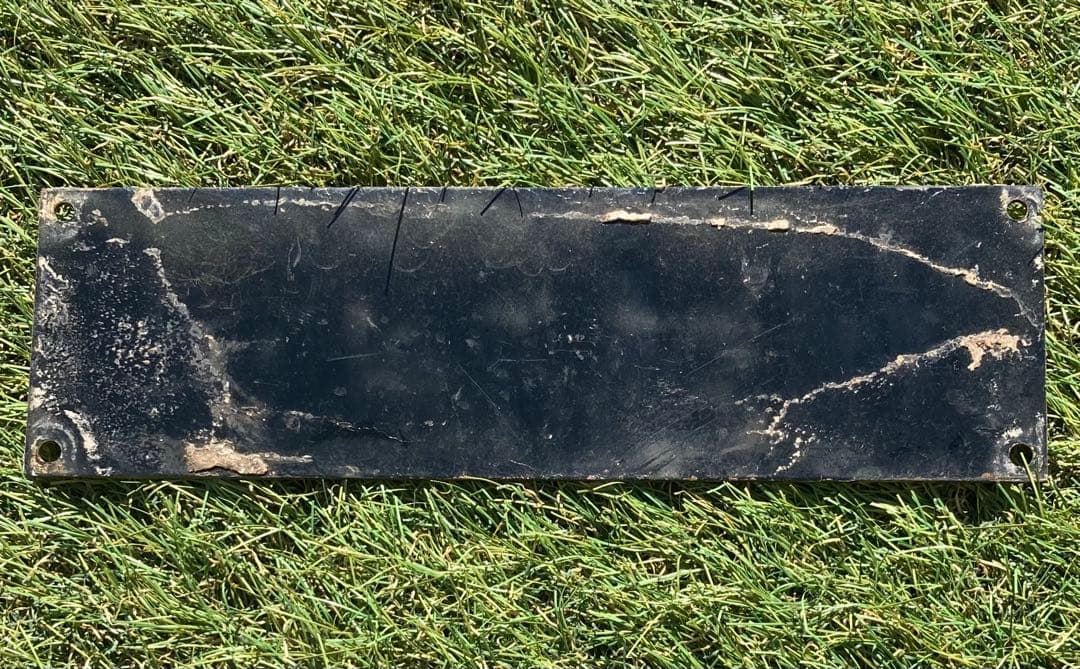 JR西日本　１４系客車　架線注意プレート