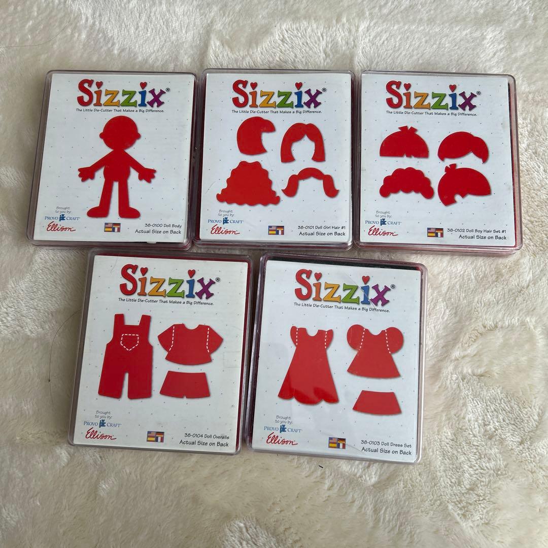 Sizzix シジックス カッティングダイ 人型 髪型 洋服