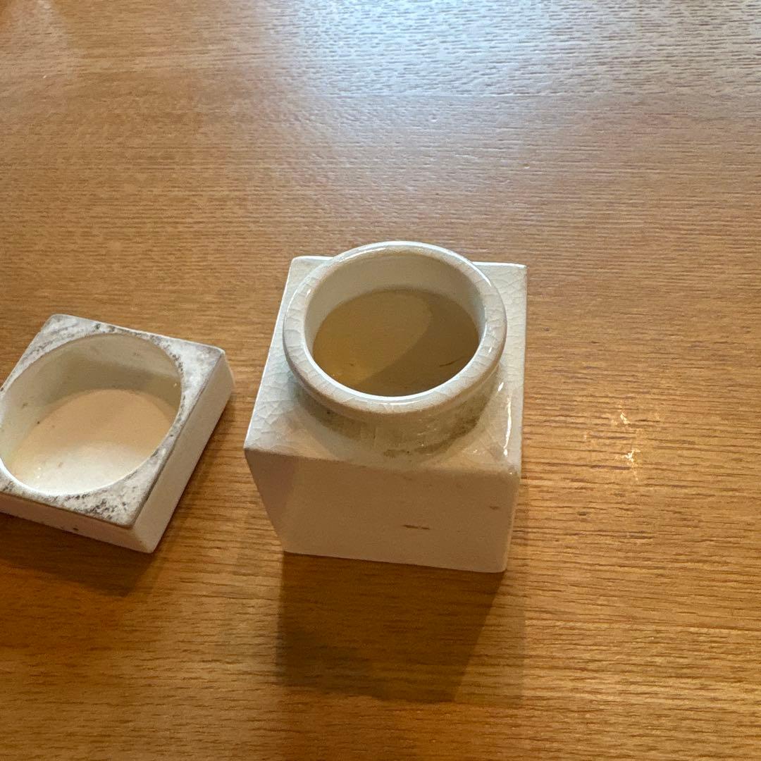 パピリオ　陶器　瓶　古道具　レトロ　アンティーク　佐野繁次郎　化粧瓶　当時もの