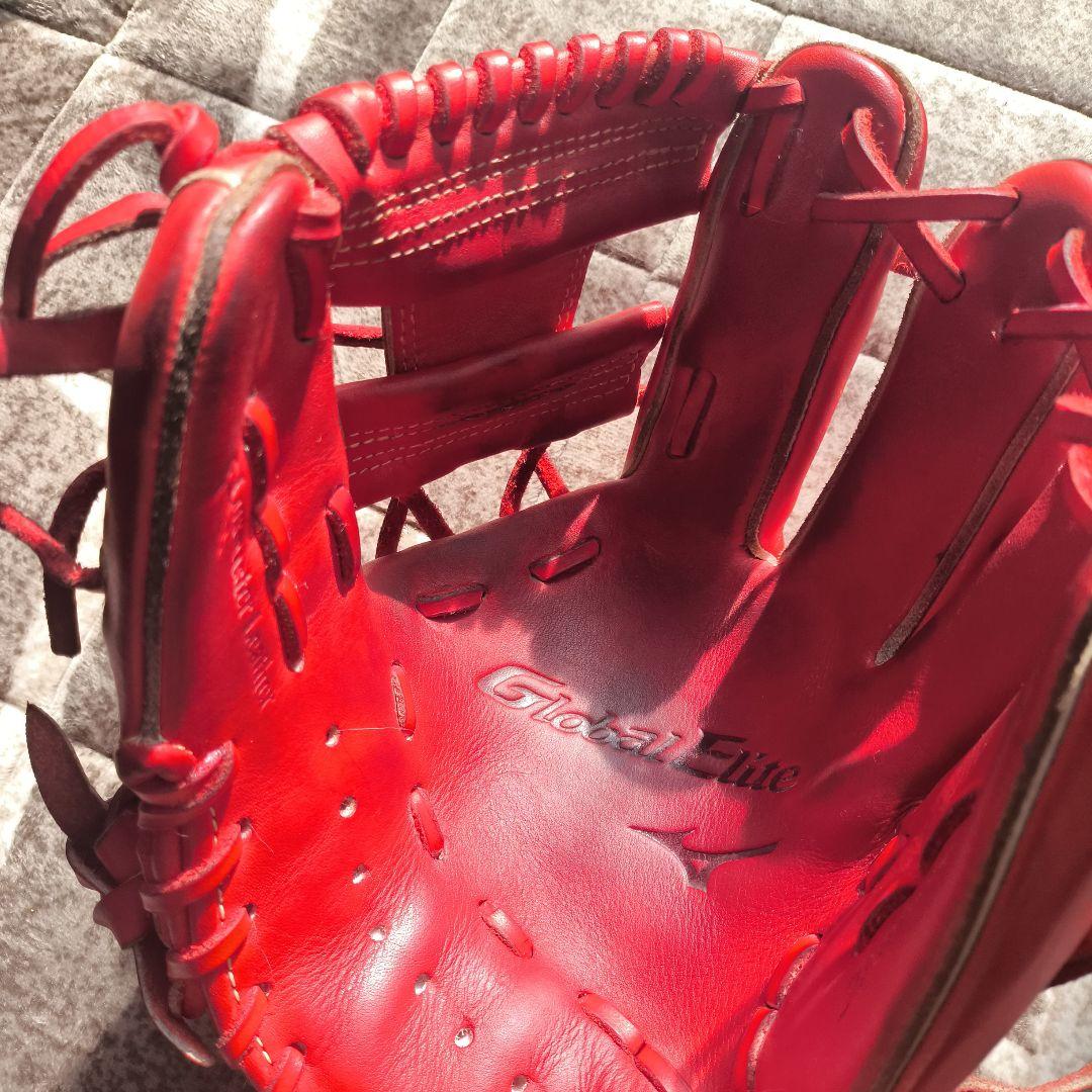 Mizuno Global Elite 硬式グローブ レッド