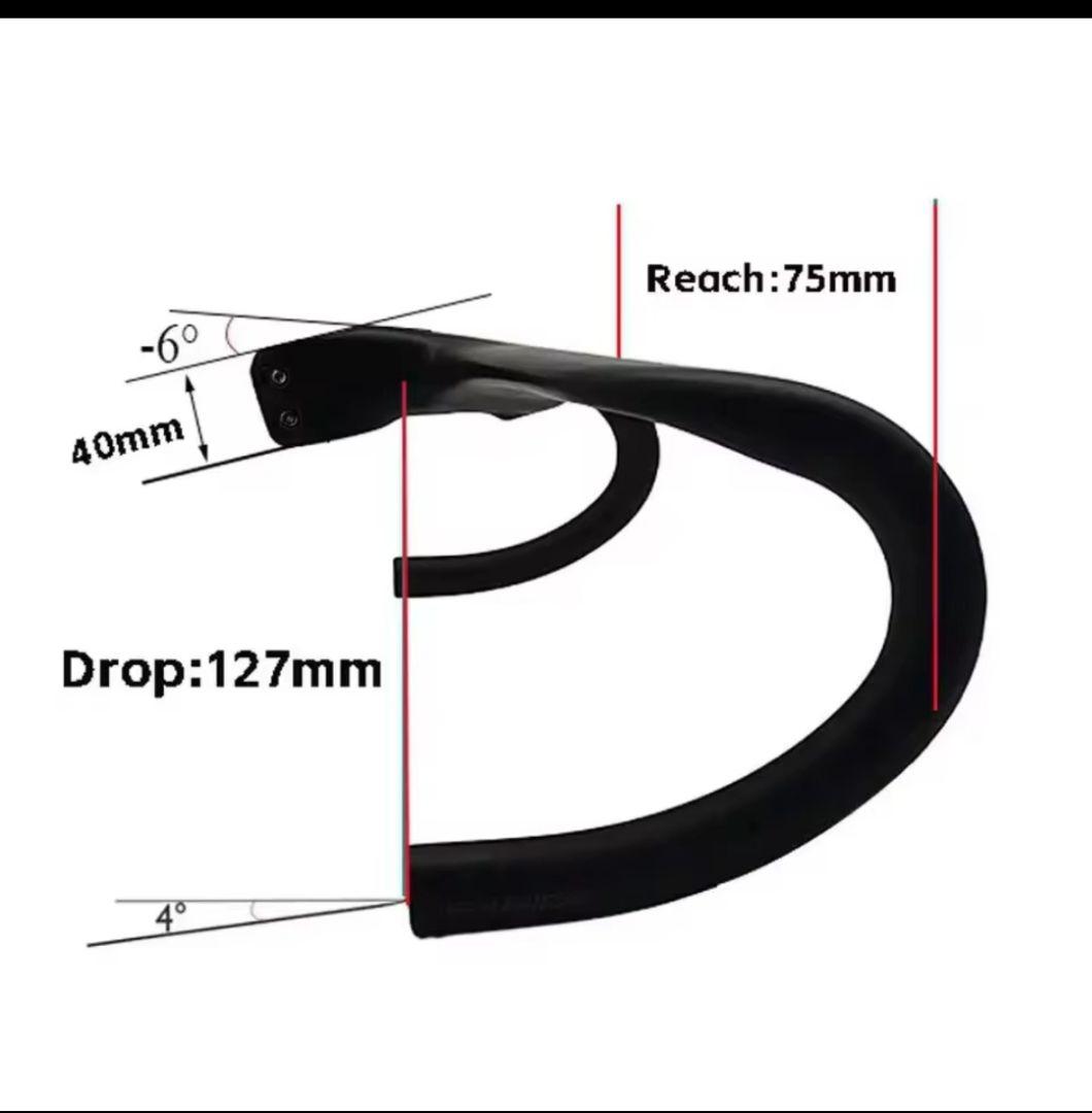 一体型カーボンハンドル　400 100mm