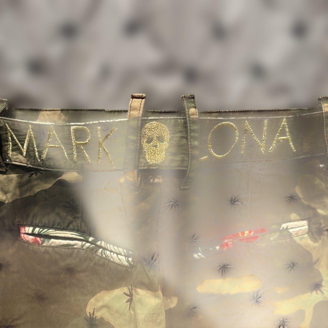 マークアンドロナ　　迷彩＆ストライプワンピース ワンピース