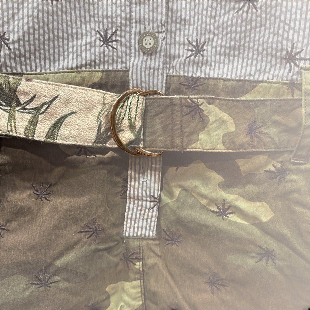 マークアンドロナ　　迷彩＆ストライプワンピース ワンピース