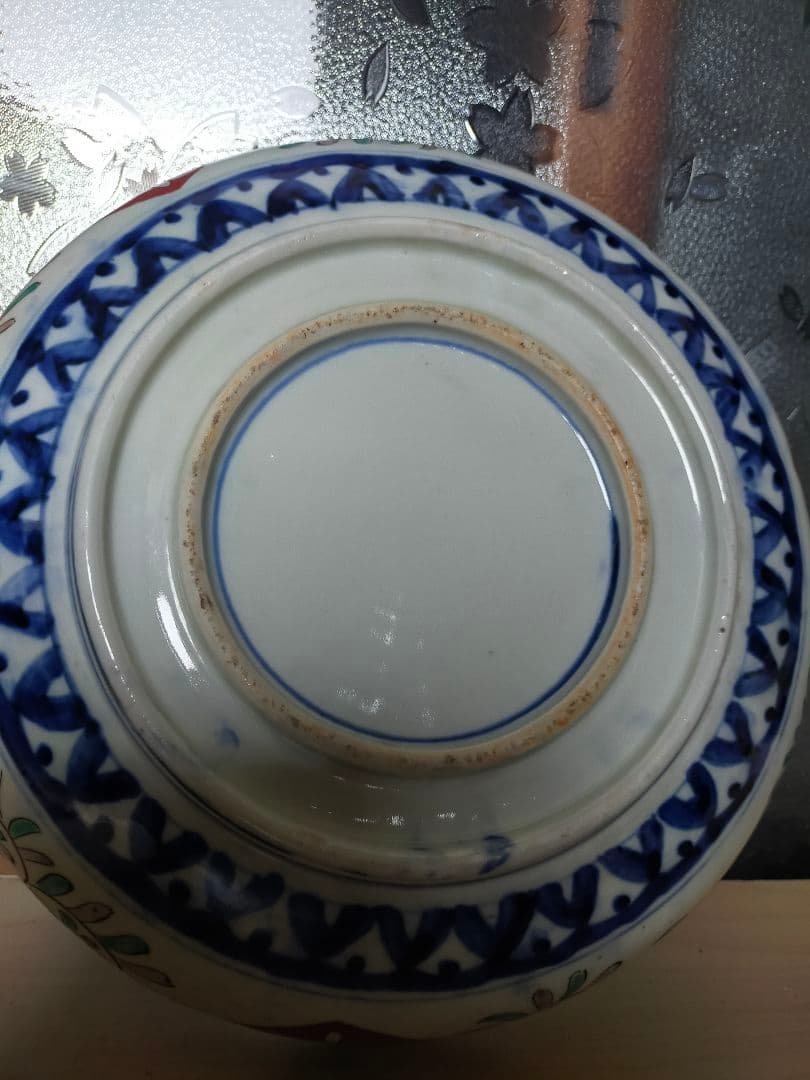 古伊万里色絵二重高台大鉢