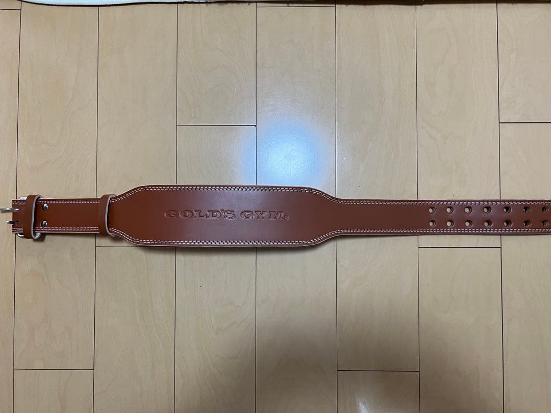 【美品】GOLD'S GYM ゴールドジム プロレザーベルト Lサイズ