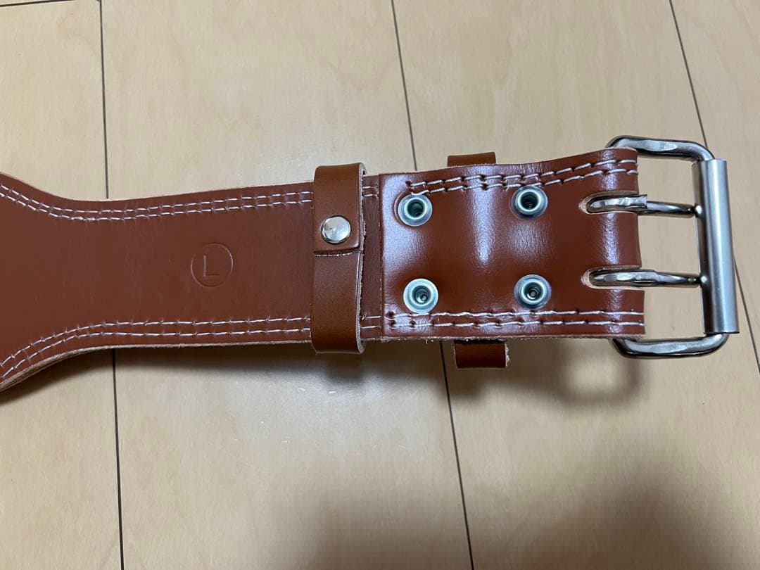 【美品】GOLD'S GYM ゴールドジム プロレザーベルト Lサイズ