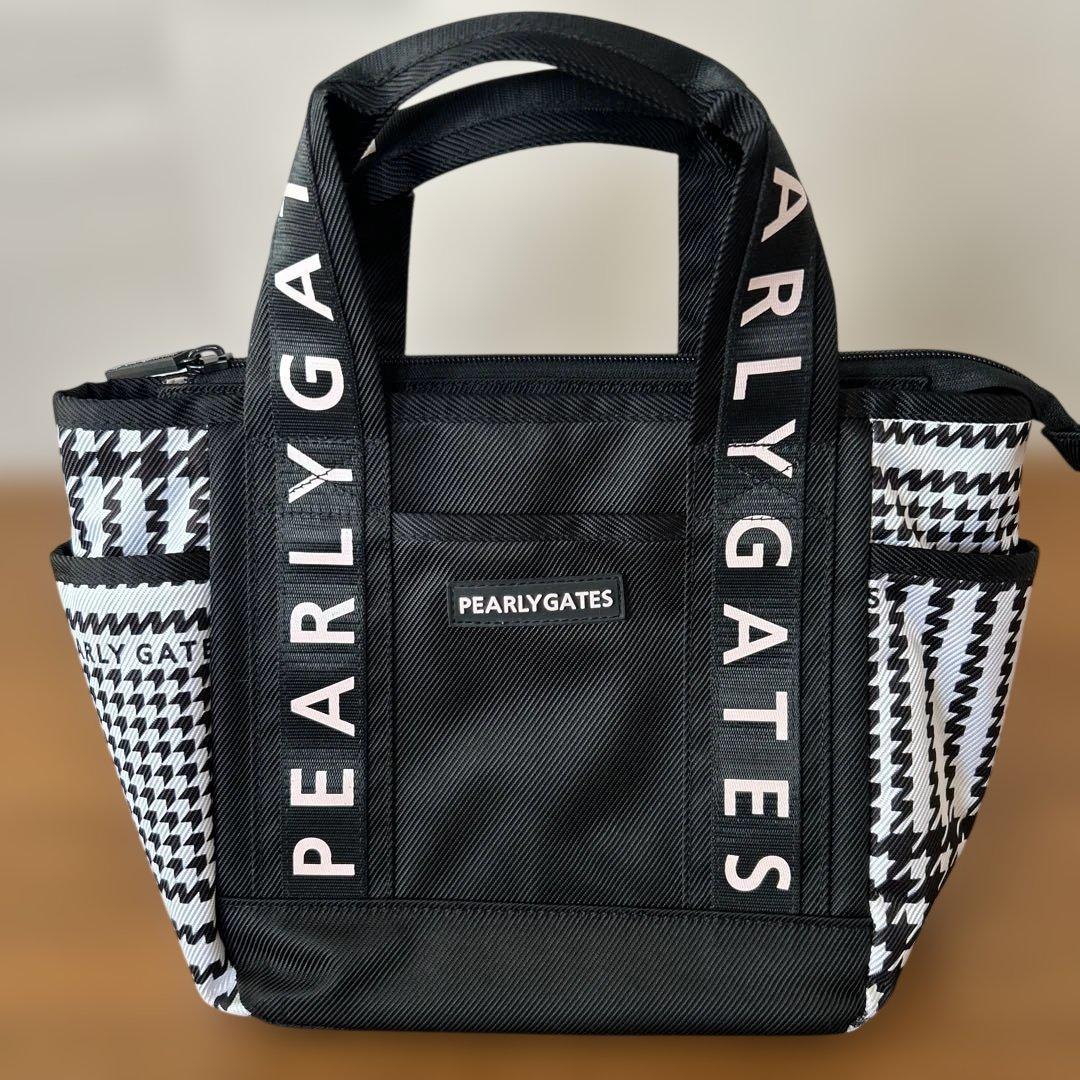 美品PEARLY GATES グレンチェックロゴ柄 カートバッグ