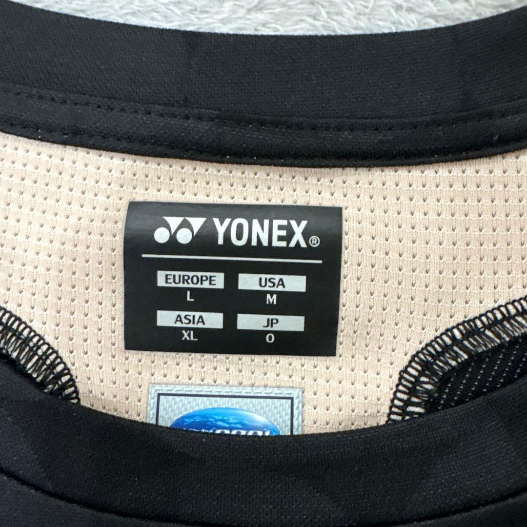 YONEX ラグランスリーブ Tシャツ JP O ブラック/ベージュ